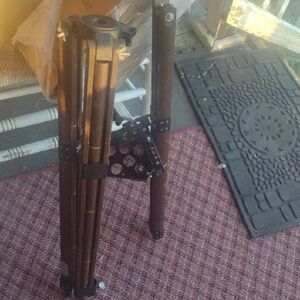 Elegant Brown Metal Folding Tripod